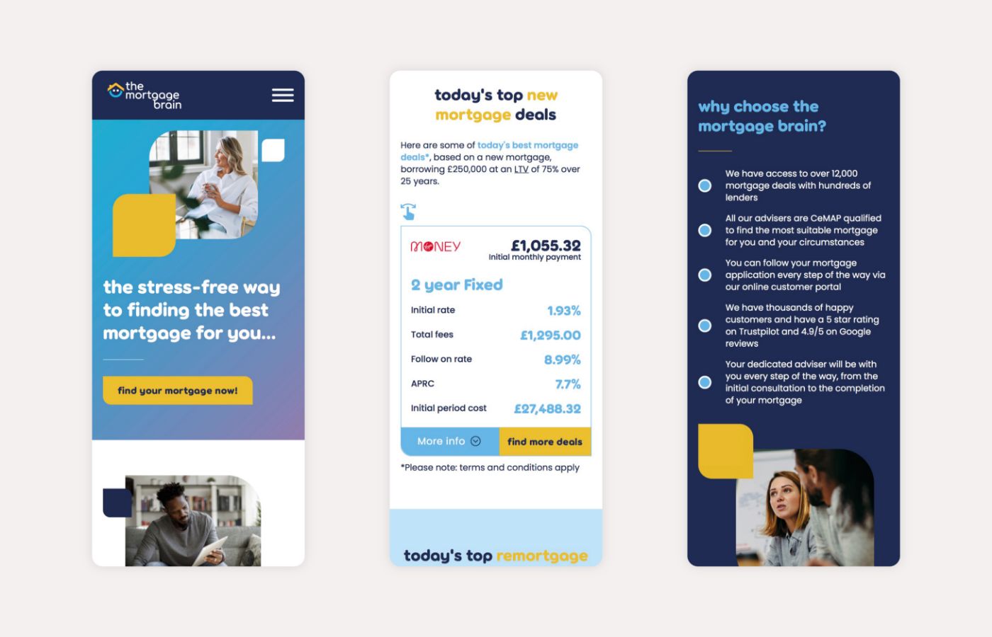Mobile website design