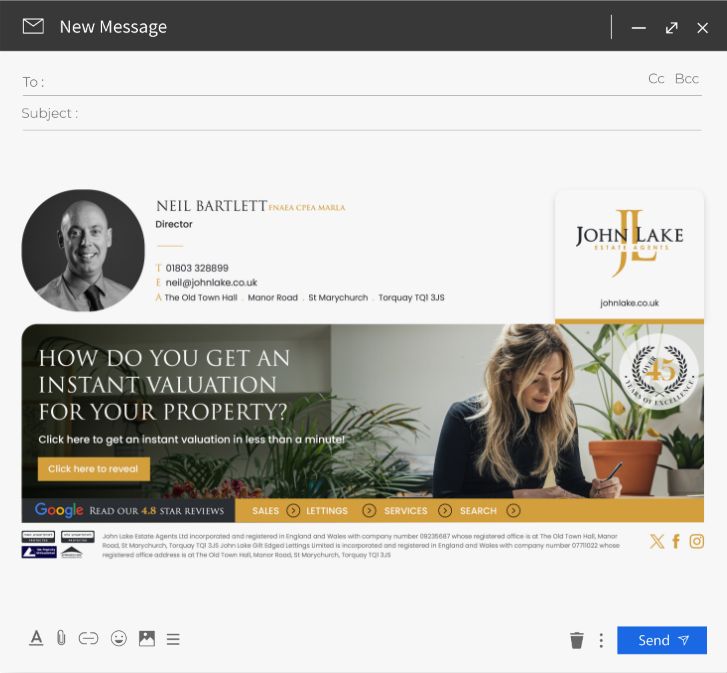 John Lake email signature